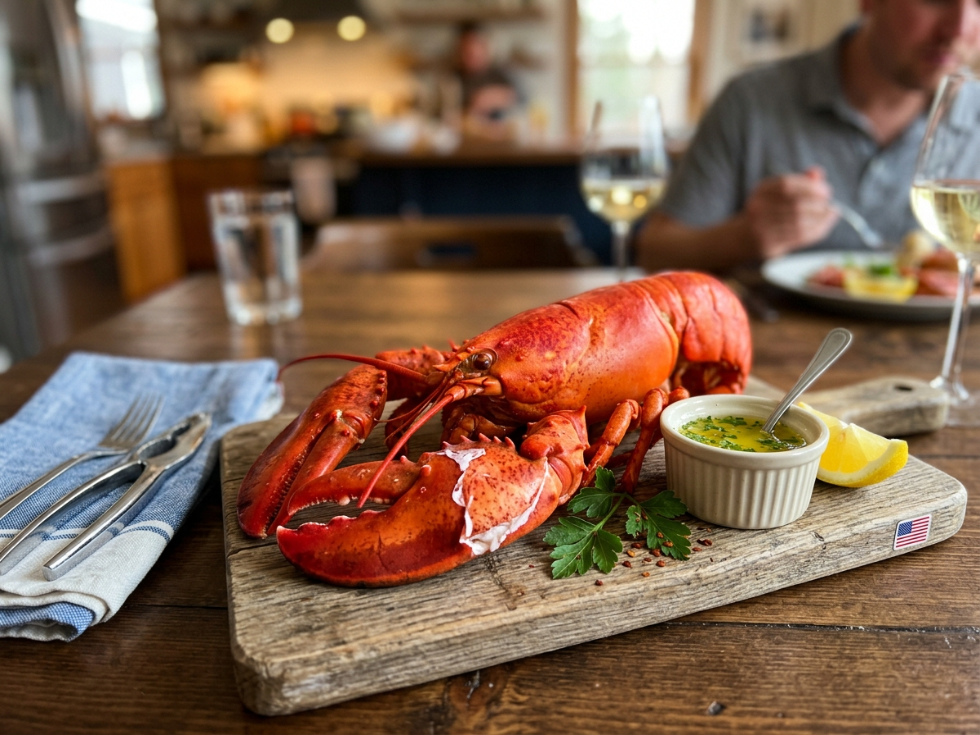 Premium North Atlantic Jumbo Lobster: Pre-Scored Tail for 5-Min Easy Serve