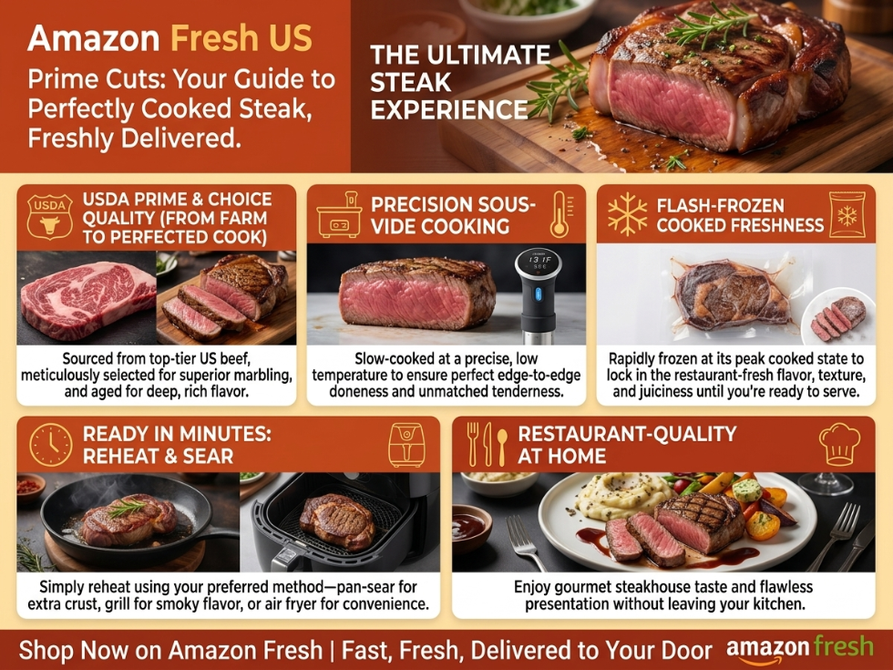 Artisan Sous-Vide New York Strip: Pre-Cooked to Perfect Medium-Rare Pink