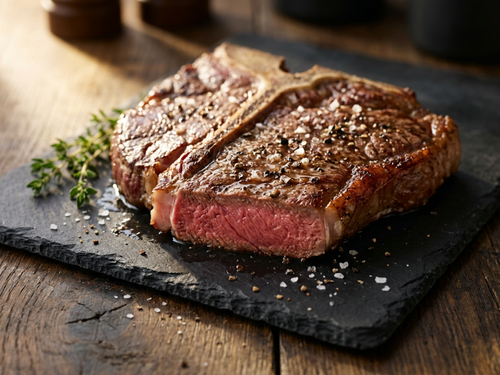 Artisan Sous-Vide New York Strip: Pre-Cooked to Perfect Medium-Rare Pink