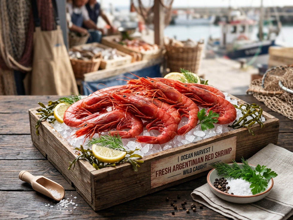 Jumbo Scarlet Carabineros: Wild Arctic Deep-Sea Prawn with Rich Head Cream